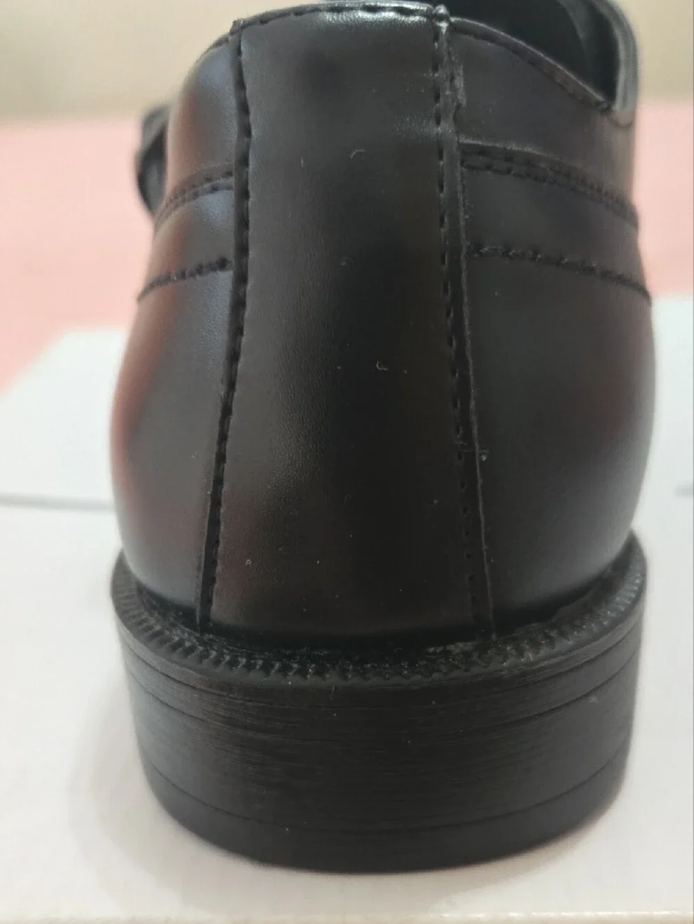 Joseph Abboud Black Leather Double Monk Strap Oxfords